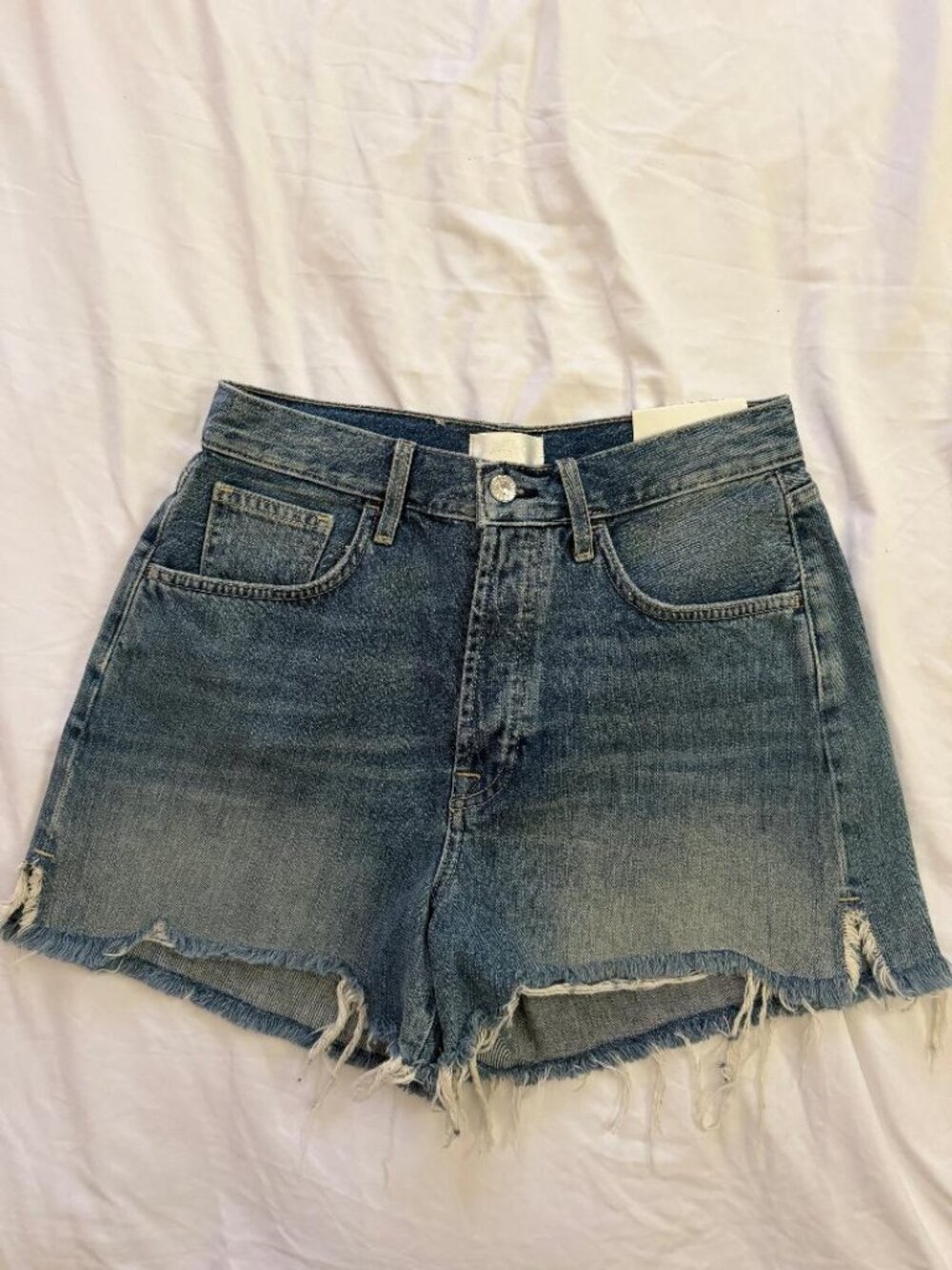 7 For All Mankind Easy Ruby Cut Off Denim Shorts • Size 28